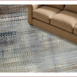Ultra Soft Area Rug, Non Slip, Stain Resistant, Washable Area Rugs for Living Room, Bedroom, Elegant Monochrome Geometric Design(Gray)