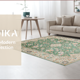 Elegant Sage Green Tiled Design(Ivory)