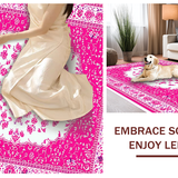 Ultra Soft Area Rug, Non Slip, Stain Resistant, Washable Area Rugs for Living Room, Bedroom, Lively Soft Pink Whirl Patterns(Pink)