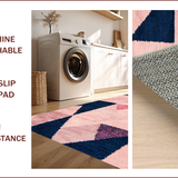 Ultra Soft Area Rug, Non Slip, Stain Resistant, Washable Area Rugs for Living Room, Bedroom, Navy Blue Yoga Mat Modern Area Carpet(Pink)