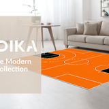 Ultra Soft Area Rug, Non Slip, Stain Resistant, Washable Area Rugs for Living Room, Bedroom, Striking Orange Sports Visual Appeal(Orange)