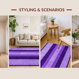 Ultra Soft Area Rug, Non Slip, Stain Resistant, Washable Area Rugs for Living Room, Bedroom, Whimsical Purple Plush Delight(Purple)