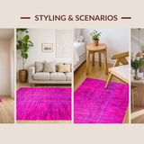 Ultra Soft Area Rug, Non Slip, Stain Resistant, Washable Area Rugs for Living Room, Bedroom, Lively Contemporary Animal Design(Pink)