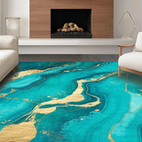 Elegant Turquoise Marble Aesthetic(Blue)