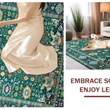 Ultra Soft Area Rug, Non Slip, Stain Resistant, Washable Area Rugs for Living Room, Bedroom, Eclectic Abstract Floral Arrangement(Blue)