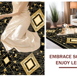 Ultra Soft Area Rug, Non Slip, Stain Resistant, Washable Area Rugs for Living Room, Bedroom, Contemporary Gold Linear Harmony(Gold)