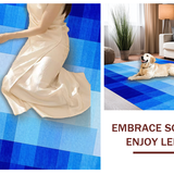 Ultra Soft Area Rug, Non Slip, Stain Resistant, Washable Area Rugs for Living Room, Bedroom, Vibrant Fluid Pattern Play(Blue)
