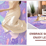 Ultra Soft Area Rug, Non Slip, Stain Resistant, Washable Area Rugs for Living Room, Bedroom, Charming Furry Rainbow Textures(Purple)