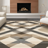 Contemporary Diamond Motif in Brown(Beige)