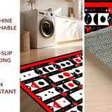 Ultra Soft Area Rug, Non Slip, Stain Resistant, Washable Area Rugs for Living Room, Bedroom, Bold Graphic Dice Style Rug(Red)