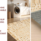 Ultra Soft Area Rug, Non Slip, Stain Resistant, Washable Area Rugs for Living Room, Bedroom, Rustic Neutral Textured Aesthetic(Beige)
