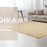 Ultra Soft Area Rug, Non Slip, Stain Resistant, Washable Area Rugs for Living Room, Bedroom, Rustic Neutral Twisted Lines(Beige)