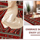Ultra Soft Area Rug, Non Slip, Stain Resistant, Washable Area Rugs for Living Room, Bedroom, Distressed Tribal Red Dining Room Non-Slip Rug(Red)