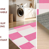 Ultra Soft Area Rug, Non Slip, Stain Resistant, Washable Area Rugs for Living Room, Bedroom, Fun Geometric Learning Pattern(Pink)
