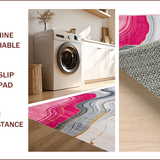 Ultra Soft Area Rug, Non Slip, Stain Resistant, Washable Area Rugs for Living Room, Bedroom, Stylish Contemporary Artistic Blend(Pink)