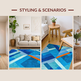 Stylish Transitional Wave Motif(Blue)