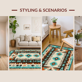 Vibrant Aztec Geometric Motifs(Blue)