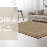 Ultra Soft Area Rug, Non Slip, Stain Resistant, Washable Area Rugs for Living Room, Bedroom, Rustic Lattice Geometric Design(Brown)