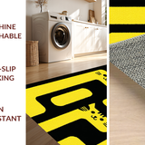 Ultra Soft Area Rug, Non Slip, Stain Resistant, Washable Area Rugs for Living Room, Bedroom, Vibrant Playful Animal Theme(Yellow)