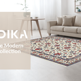 Ultra Soft Area Rug, Non Slip, Stain Resistant, Washable Area Rugs for Living Room, Bedroom, Chic Warm Neutral Palette(White)