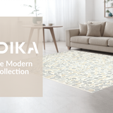 Ultra Soft Area Rug, Non Slip, Stain Resistant, Washable Area Rugs for Living Room, Bedroom, Sleek White Cozy Design Element(Beige)