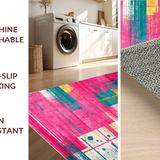 Ultra Soft Area Rug, Non Slip, Stain Resistant, Washable Area Rugs for Living Room, Bedroom, Striking Modern Ombre Design(Pink)