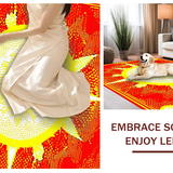 Colorful Patterned Floor Art(Red)