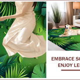 Ultra Soft Area Rug, Non Slip, Stain Resistant, Washable Area Rugs for Living Room, Bedroom, Tropical Palm Leaf(Green)