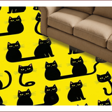 Ultra Soft Area Rug, Non Slip, Stain Resistant, Washable Area Rugs for Living Room, Bedroom, Stylish Modern Whimsical Animal Art(Yellow)