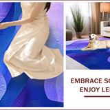 Ultra Soft Area Rug, Non Slip, Stain Resistant, Washable Area Rugs for Living Room, Bedroom, Gradient Playful Color Fusion(Purple)