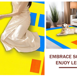 Ultra Soft Area Rug, Non Slip, Stain Resistant, Washable Area Rugs for Living Room, Bedroom, Cheerful Colorful Hopscotch Visuals(Yellow)