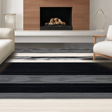 Lively Contemporary Black Beige Fusion(Black)