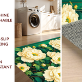 Ultra Soft Area Rug, Non Slip, Stain Resistant, Washable Area Rugs for Living Room, Bedroom, Charming Petal Inspired Design(Beige)