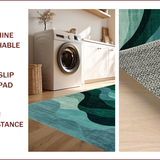 Ultra Soft Area Rug, Non Slip, Stain Resistant, Washable Area Rugs for Living Room, Bedroom, Lush Earthy Tones with Modern Flair(Green)