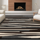 Ultra Soft Area Rug, Non Slip, Stain Resistant, Washable Area Rugs for Living Room, Bedroom, Stylish Modernist Zebra Aesthetic(Brown)