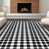 Rustic Black White Checkerboard Aesthetic(Black)