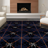 Ultra Soft Area Rug, Non Slip, Stain Resistant, Washable Area Rugs for Living Room, Bedroom, Chic Gothic Circle Bath Rug(Black)