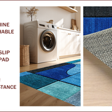 Ultra Soft Area Rug, Non Slip, Stain Resistant, Washable Area Rugs for Living Room, Bedroom, Artistic Hole Design Bedroom Plush Area Rug(Blue)