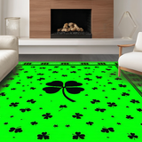 Ultra Soft Area Rug, Non Slip, Stain Resistant, Washable Area Rugs for Living Room, Bedroom, Rustic Shamrock Plaid Aesthetic(Green)