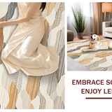 Whimsical Earth Tones Wavy Design(Beige)