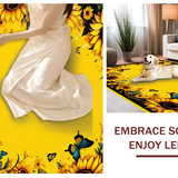 Ultra Soft Area Rug, Non Slip, Stain Resistant, Washable Area Rugs for Living Room, Bedroom, Whimsical Butterfly Patterned Accent(Yellow)