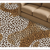 Ultra Soft Area Rug, Non Slip, Stain Resistant, Washable Area Rugs for Living Room, Bedroom, Non-Slip Leopard Print Living Room(Brown)