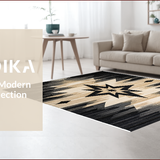 Ultra Soft Area Rug, Non Slip, Stain Resistant, Washable Area Rugs for Living Room, Bedroom, Farmhouse Primitive Jute Accent Rug for Mudroom(Beige)