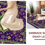 Ultra Soft Area Rug, Non Slip, Stain Resistant, Washable Area Rugs for Living Room, Bedroom, Elegant Purple Trellis Aesthetic(Purple)