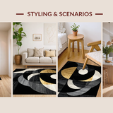 Chic Abstract Geometric Fusion(Black)