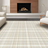 Modern Clean Lines Plaid Look(Beige)