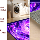 Ultra Soft Area Rug, Non Slip, Stain Resistant, Washable Area Rugs for Living Room, Bedroom, Magical Radiant Animal Motif(Purple)
