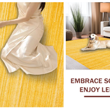 Ultra Soft Area Rug, Non Slip, Stain Resistant, Washable Area Rugs for Living Room, Bedroom, Lively Shaggy Warmth Accents(Yellow)