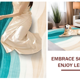 Chic Aqua and Ivory Color Fusion(Blue)