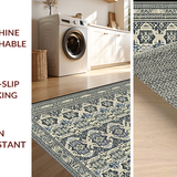 Ultra Soft Area Rug, Non Slip, Stain Resistant, Washable Area Rugs for Living Room, Bedroom, Luxurious Neutral Geometric Arrangement(Gray)